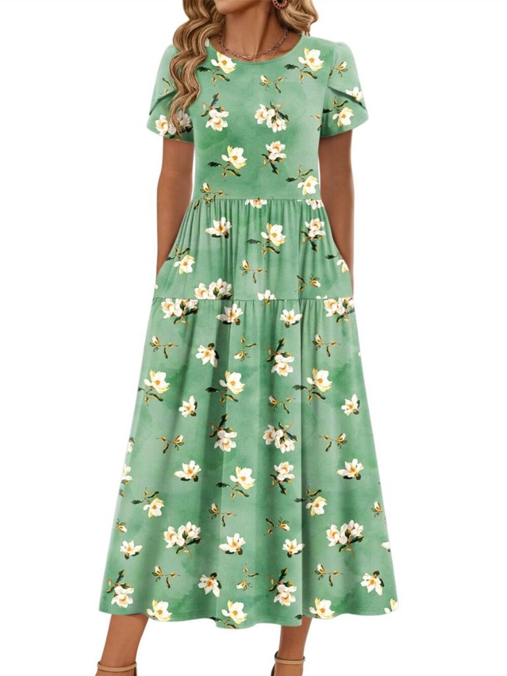 Summer Dresses for Women 2026 Maxi Bohemian Short Sleeve Long Dress